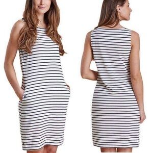 BARBOUR Dalmore Dress in White and Navy